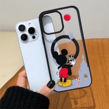 Disney.‌ Mickey Mouse Patterned Phone Case Decorated With A Whimsical Balloon And Candy Cane Design What Fun And Playful Elements What Compatible With IPhone 17, 16, 15, 14, 13, 12, And 11 Pro Models Made Of TPU With Shockproof Protection Great Gift For Family Friends Birthdays Holidays And Special Occasions - màu đen - Xem 4