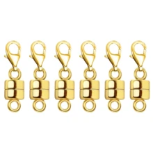 12Pcs Magnetic Necklace Clasp With Lobster Clasp,14K Gold And Silver Magnetic Jewelry Clasps For Necklace Extender Bracelet Closures - Multicolor - View 7