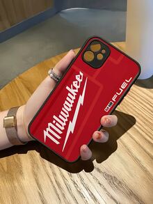 Funda de teléfono con textura mate, diseño de patrón Milwaukee, compatible con iPhone 16 Pro Max, 16 Pro, 15 Pro Max, Apple P13, P14, P11, P16, P12, XS, XR, 7/8, P 7/8, A50, A12, A32, A52, A72, A51, A21S, A13, A14, S22 Ultra, S23, A33, A53, S20 FE, 12 Pro, 12, 12X, Note 11, 9A, 9C, Poco X3 NFC, Redmi 10, Redmi 9, Note 9, 12C, Note 11 Pro, Redmi 10C, Note 8 Pro; resistente al agua, a los golpes y a los arañazos - Negro - Ver 4