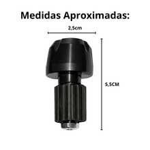 Peso de Guidão Universal Para Moto e Scooter Com Acabamento Anodizado Preto Antivibração e Fácil Instalação - 1 Unidade Peso de Guidão Preto Modelo B - Visão 8