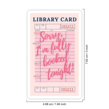 1PC Library Card Sticker, Sorry I'm Fully Booked Tonight Bookish Vinyl Decal, Funny & Aesthetic Reading Sticker For Kindle, Laptop, Water Bottle, Journal, Waterproof & Self-Adhesive Gift - 彩色 - 查看 2