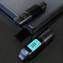 1 pieza Detector de alcohol tipo soplado sin contacto de alta precisión, alcoholímetro portátil profesional para pruebas de conducción ebria con pantalla LCD digital de respuesta rápida, apagado automático y larga duración de la batería para conductores, personal de aplicación de la ley, en el lugar de trabajo, fiestas, bodas y uso diario - Negro - Ver 8