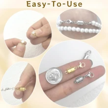 12Pcs Magnetic Necklace Clasp With Lobster Clasp,14K Gold And Silver Magnetic Jewelry Clasps For Necklace Extender Bracelet Closures - Multicolor - View 5