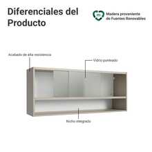 Alacena Gabinete Superior Cocina Madesa Nice 120cm Crema - Beis - Ver 3