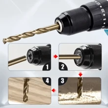 13件套M35高速钢钻头组，适用于金属/不锈钢/铸铁/木材/塑料，麻花钻头，专业及家用钻孔工具 - 彩色 - 查看 8