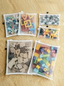 10/5件装多用途收纳袋 - 布艺收纳袋，可折叠收纳袋，适用于婴儿房、抽屉收纳，适合存放玩具、文件和文具 - 必备家居及儿童房配件，日托玩具收纳 - 新生儿礼物，返校必备 - 学校文件、学习用品、文具收纳袋，情人节礼物，透气婴儿服装收纳袋。 - 彩色 - 查看 6