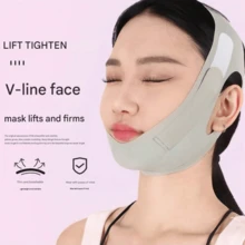 V Face Face Lifting And Firming Sleeping With Chin Strap Double Chin Sleeping Mask, Full Face Lifting Anti-Sagging Face Sculpture, Lasuroa, Breathable And Reusable, Double Chin Reducer, Pink V-Shaped Line Lifting Mask Jaw Exerciser - Màu tím - Xem 2