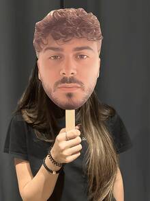 Decor Big Head Face Cutouts, Custom Bachelorette Party, 1/3/5/10pcs Photo Face Masks Birthday Party Decorations Personalised Fan Face Cutout Head On A Stick Cut Out Funny Face Mask,Personalized Big Head Cutout On A Stick Custom Face Cutout Party Decor Accessories Upload Photo Image For Birthday, Weddings,Friends, Relatives, The Best Gift,Party, Decoration - Multicolor - View 9