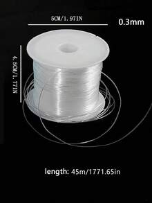 0.2-0.6毫米串珠线/白色无弹力串珠线/串珠包缝纫线/DIY饰品配件透明线/尼龙水晶鱼线/无弹力鱼线 - 白色 - 查看 8