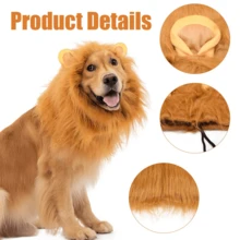 Dog Lion Mane Costume - Realistic Mane With Ears For Medium To Large Sized Dogs,Wigs Cosplay Wigs For Women Wig Install Kit  Pet Halloween Costumes Birthday Party Cosplay Apparel - 特大號 - 查看 3