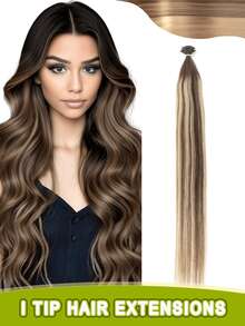 I-Tip Hair Extensions, Human Hair, I-Tip Hair Extensions - Invisible, Pre-Bonded Straight Fusion Hair Extensions, Unisex, I-Tip Hair Extensions, Human Hair Extensions, 1B Natural Black Straight Hair, I-Tip Keratin Hair Extensions, Invisible - Multicolor - View 114