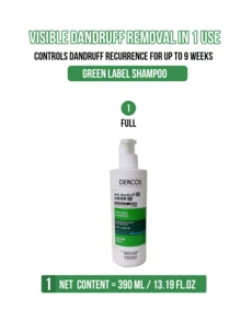 Vichy Dercos Technique Anti-Dandruff DS Treating Shampoo, 390ml Family-Size, 200ml Middle-Size, 50ml Travel-Size, Effectively Traget Dandruff & Scalp Discomforts, for Normal to Oily Hair, Especially Suitable for Antidrixable for Ref Scalp, Oil Control & Purifying Cleanse For Fresh Lightweight Hair, With Selenium Disulfide & Salicylic Acid For Clear Balanced Scalp, Essential Item for Hair Caring - 去屑清爽 - 查看 14