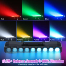 Bañador de pared de 60 W, 9 LED RGBW para KTV, luz de baño para fiestas en bares, luz de DJ con efecto estroboscópico para Navidad, iglesias, discotecas, bodas y bares. - Tipo de Enchufe B USA (110-127V) - Ver 4
