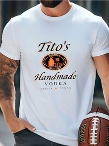 Mens Tito Crewneck Sweatshirt, Tito's Handmade Vodka Sweatshirt, Austin Texas Label Sweater, Vodka Alcohol Sweatshirt, Tito's Fan Gift T-Shirt - 白色 - 查看 1