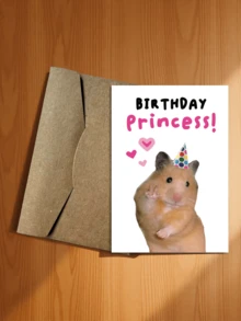 1pc "Birthday Princess" Celebration Greeting Card - Lovely Wishes For Daughter And Loved Ones | High-Quality Floral Crown Design | Suitable For Family, Friends And Special Occasions