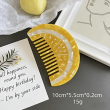 1 pièce Peigne à cheveux design fruit unique, peigne en acétate en forme de crème glacée et de hamburger drôle, multicolore mignon pour femmes, kit de coiffure, outil capillaire, pour salon de coiffure, beauté, voyage essentiel, produits capillaires, soins capillaires, accessoires capillaires, kit d'outils capillaires pour salon de coiffure, beauté à domicile, voyage essentiel, produits capillaires, soins capillaires, brosse à cheveux, accessoires capillaires - Multicolore - Voir 2