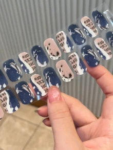 20片固化凝胶美甲贴纸，透明底油，沙龙品质，持久耐用，需UV灯固化，ES20跨境批发代发货美甲贴纸，美甲贴纸，美甲用品 - 彩色 - 查看 3