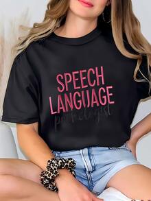 Womens Personalized Slp Quarter Zip Sweatshirt, Gift For Speech Language Pathologist, Christmas Or Graduation Gift Coworker T-Shirt - Black - View 2