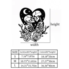 1pc Gothic Style Skull Metal Wall Decor, Suitable For Bedroom, Living Room, Entryway