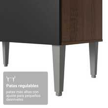 Cocina Integral Completa Modular Madesa Aura 196cm MN 01 - Marrón y Negro - Ver 9