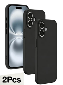 Bộ 2 ốp lưng điện thoại silicon màu đen, chất lượng cao, mỏng, chống sốc, chống trầy xước, cảm giác mềm mại, nhẹ, bền, tương thích với điện thoại Pixel và các dòng điện thoại khác (màu đen). - màu đen - Xem 14