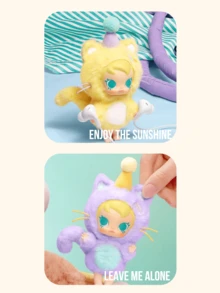 POP MART Baby Molly Pocket Pal 系列盲盒吊坠，6 款常规版 + 1 款隐藏版，可爱口袋大小的伙伴，梦幻柔和的色调，经典高顶礼帽设计 - 彩色 - 查看 7