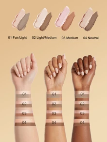 FV Dual-Ended Contour Highlighter Stick 2-In-1-Blendable Formula Sculpting Stick For Face Body Creamy Natural Finish Brand Beauty Makeup Face Paint Cosmetic Ideal For Y2K Fancy Fashion Suitable For Birthday Gift Party Ready Best Color - 02 Vanilla & Mocha - View 10