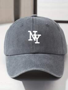 1pc Retro Washed Printed Soft Top Baseball Cap, Unisex Vintage Baseball Hat For Outdoor, Suitable For Daily Wear And Outfit Matching - Style Q - View 13