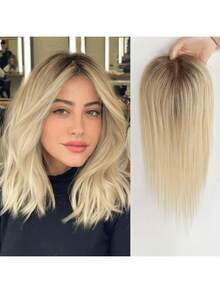 Natural Looking Human Hair Wig, Fashionable Gift For Girlfriend - Multicolor - View 2