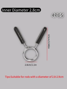 4 piezas Abrazaderas de mancuerna y barra, Collar de resorte estándar de 1 pulgada/25 mm para barra y mancuerna, Adecuado para gimnasio, accesorios de entrenamiento de fuerza de equipos de fitness - Multicolor - Ver 11