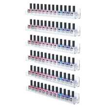 15-Inch 8-Tier Transparent Acrylic Nail Polish Rack, Can Hold 66-90 Bottles, Multi-Purpose Acrylic Floating Organizer - Clear - View 4