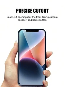 5 piezas Protector de pantalla de vidrio templado ultra claro, de alta definición y material de alta dureza que protege contra arañazos e impactos, resistente al agua, resistente a las huellas dactilares, fácil instalación, compatible con iPhone 17 Pro Max/17 Pro/17 Air/17/16e/16 Pro Max/16 Pro/16 Plus/16/15 Pro Max/15 Pro/15 Plus/15/14/13/12 y otros modelos. Accesorios esenciales para la protección de pantallas, aplicables para uso diario, oficina y hogar. Protector de pantalla de teléfono a prueba de golpes, resistente a caídas y arañazos. - transparente - Ver 3