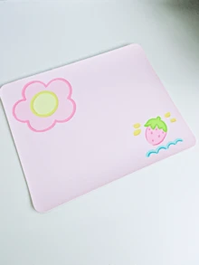 Pink Mouse Pad, Cute Bow Mouse Pad, Square Heart Wireless Mouse Pad, Non-Slip PU Mouse Pad, Suitable For Office Computer And Laptop, 26*21cm, Christmas/New Year Gift (2026) - Pink - View 4