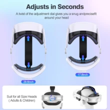 Head Strap For Quest 3S: VR Headset Accessories - Replacement For Elite Strap - Compatible With Oculus/ Quest 2/3 - Enhanced Comfort, Reduces Head Pressure