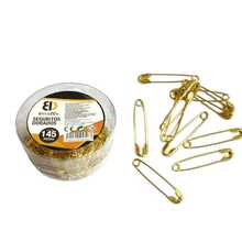 Caja de 145 broches de  dorados de 2.2 cm, herramientas de costura y accesorios para DIY, agujas de metal plateadas, broches de  grandes, pequeños broches, accesorios para ropa. - Dorado - Ver 10