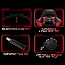 PORIYA Gaming Chair Office Computer Seating Racing PU Executive Racer Recliner Chair - Azul - Ver 10