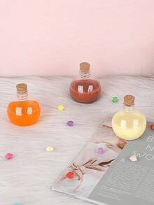 透明塑料球形瓶，配软木塞 | 沙画容器、魔法药水瓶、DIY工艺品、精油瓶、玻璃药水瓶、药水罐、漂流瓶、试管、沉香瓶、冬虫夏草花茶瓶、许愿瓶 - 彩色 - 查看 7