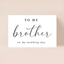 1张婚礼贺卡，送给我的姐姐、最好的朋友、我的兄弟、我的婚礼派对成员，婚礼祝贺，圣诞节和情人节浪漫婚礼贺卡，真挚的婚礼祝福 - 彩色 - 查看 15