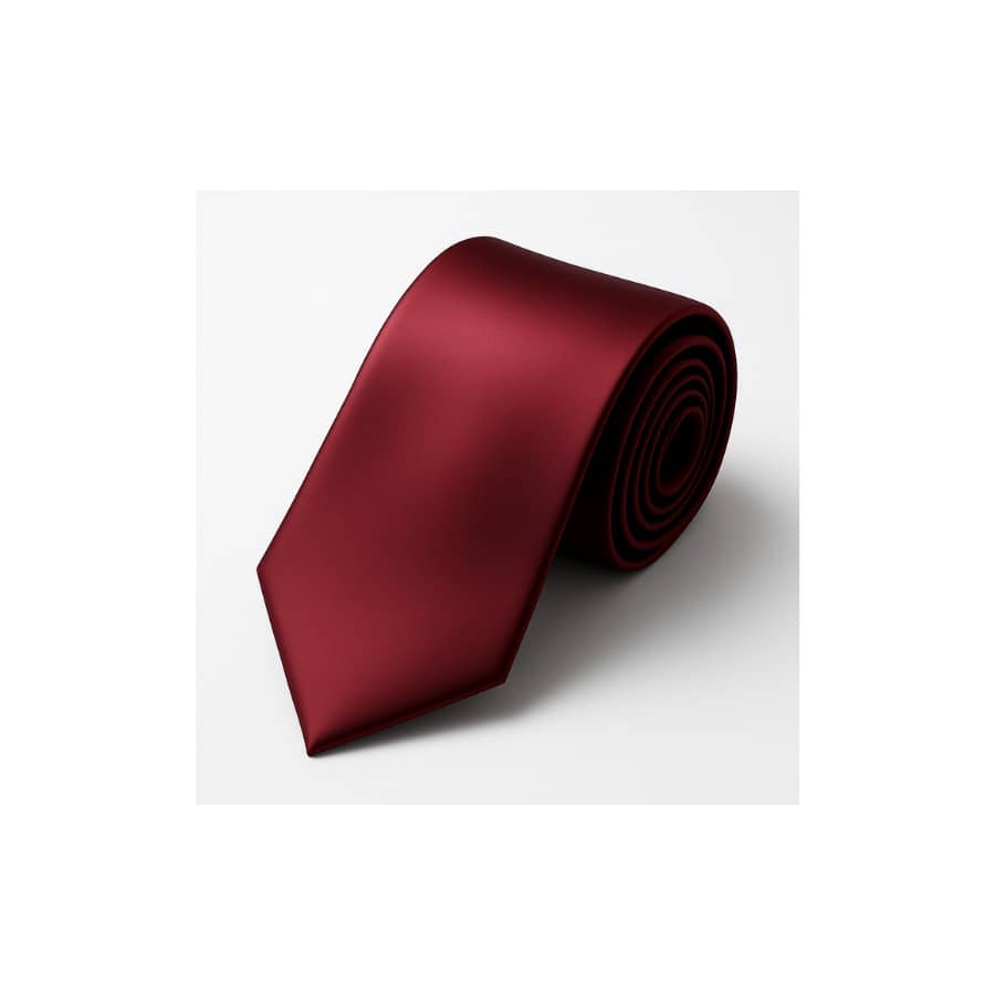 Men's Slim Dress Tie, Casual, For Work, Street, Polyester Accessories 2026 - 紅木色 - 查看 1