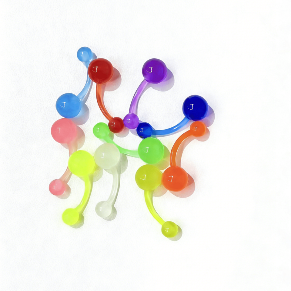 10pcs/set Glow In The Dark Belly Ring