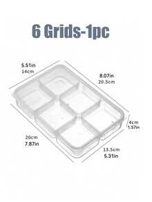 1/5 hộp đựng thực phẩm chuẩn bị sẵn - Hộp cơm bento 6 ngăn có thể tái sử dụng, phù hợp cho gia đình, trường học, công sở và du lịch, có thể dùng làm hộp đựng thức ăn, hộp đựng đồ ăn nhẹ, hộp cơm trưa kiểm soát khẩu phần cho người lớn, khay đựng trái cây. - Nhiều màu - Xem 14