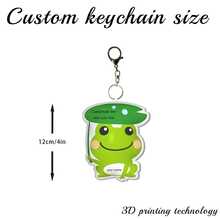 1 Customized Text Keychain, Personalized Keychain, Suitable For Father's Day, Mother's Day, Halloween, Christmas Eve, Valentine's Day, Birthdays, Personalized Anniversaries - Little Frog - Multicolor - View 3