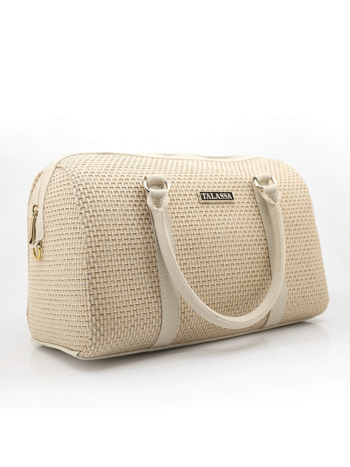 Women's Talassa Large Spacious Handbag With Crossbody, Side, And Hand Strap - Luxury - Beige - View 1