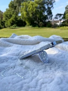 Glitter Heart-Shaped Mirror With Stand, Compatible With Galaxy S24 U/A05/A35/A15/A25/A24/S23 FE/A12345/12345 Series, 14 Pro Max/15/13/12/11/7/8/XS Max/XR Series, Moto G 5G 2022/G Stylus/G Play/Power Series, Couples Phone Case