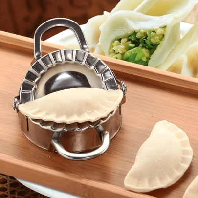 Molde para empanadillas de acero inoxidable - Prensa fácil para envolver y cortar para hacer empanadillas, tartas y pasteles perfectos - Herramienta de cocina esencial