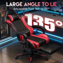 PORIYA Gaming Chair Office Computer Seating Racing PU Executive Racer Recliner Chair - Azul - Ver 6