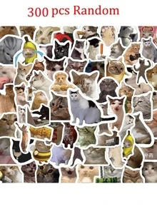 100张可爱猫咪贴纸套装 - 防水乙烯基贴纸，适用于手机、笔记本电脑、剪贴簿、DIY装饰