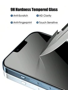 5 piezas Protector de pantalla de vidrio templado ultra claro, de alta definición y material de alta dureza que protege contra arañazos e impactos, resistente al agua, resistente a las huellas dactilares, fácil instalación, compatible con iPhone 17 Pro Max/17 Pro/17 Air/17/16e/16 Pro Max/16 Pro/16 Plus/16/15 Pro Max/15 Pro/15 Plus/15/14/13/12 y otros modelos. Accesorios esenciales para la protección de pantallas, aplicables para uso diario, oficina y hogar. Protector de pantalla de teléfono a prueba de golpes, resistente a caídas y arañazos. - transparente - Ver 7