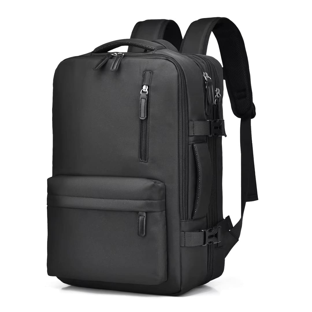 Azuza Expandable Travel Backpack, Airplane Carry-On Luggage, Large Original Release - 黑色 - 查看 1