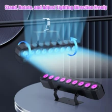 Bañador de pared de 60 W, 9 LED RGBW para KTV, luz de baño para fiestas en bares, luz de DJ con efecto estroboscópico para Navidad, iglesias, discotecas, bodas y bares. - Tipo de Enchufe B USA (110-127V) - Ver 7